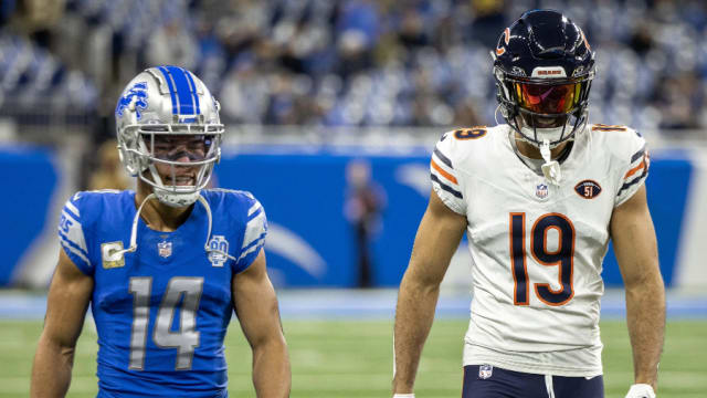 Detroit Lions Amon-Ra St. Brown and Chicago Bears Equanimeous St. Brown.
